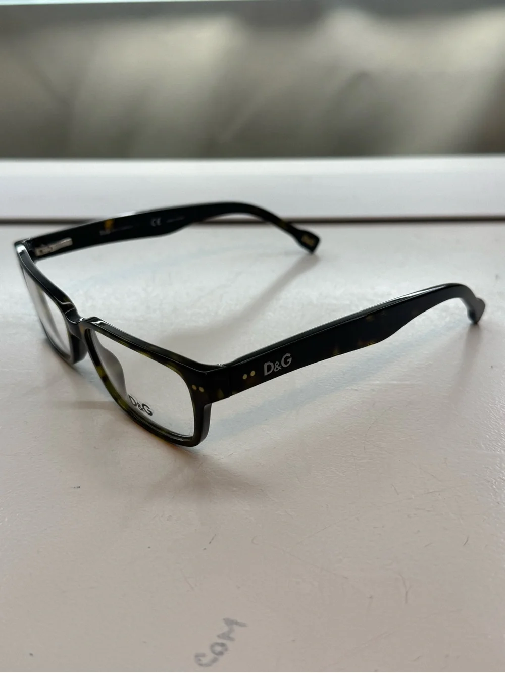 Brand new D&G Tortoiseshell Rectangular Frame Eyeglasses with Case and Pouch